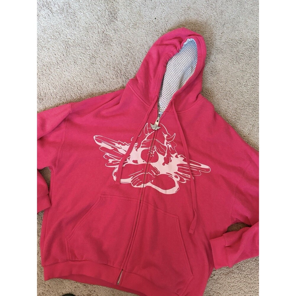 Boys Lie Pucker Up Pink Long Sleeve Hoodie Full Zip Cherub Sweatshirt XL/XXL - Picture 10 of 16